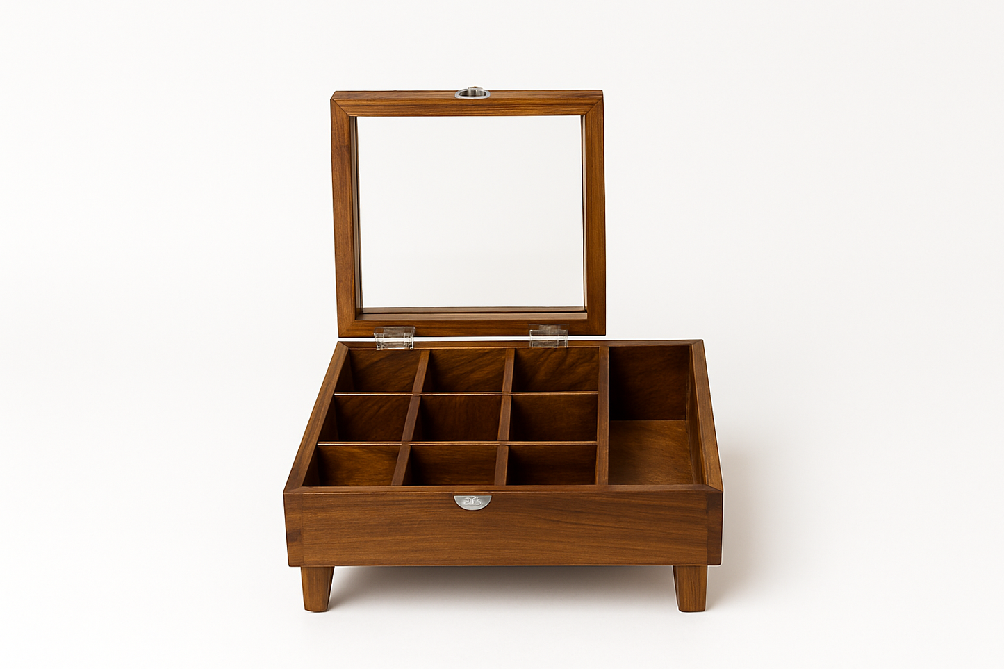 hand crafted wooden spice box