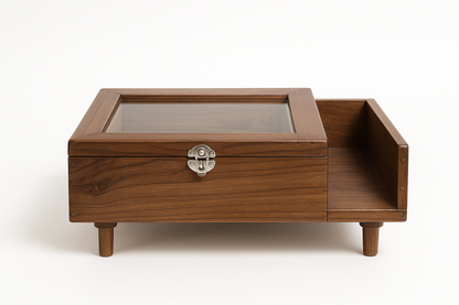 hand crafted wooden spice box