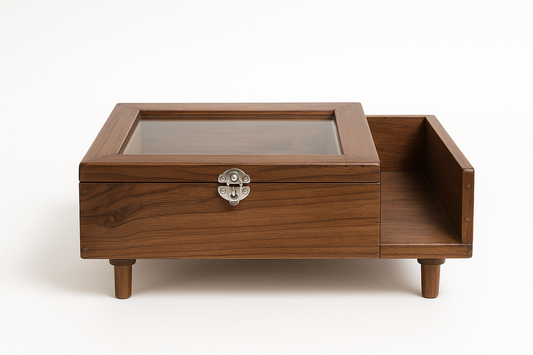 hand crafted wooden spice box